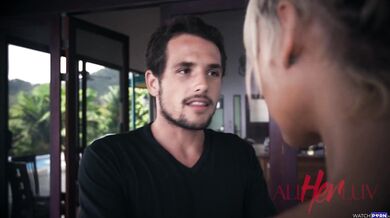 Lesbian passion by the waterfall