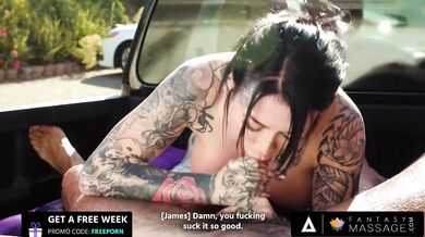 FANTASY MASSAGE - Perfect Inked Beauty Lacey Jayne Delivers The Hottest NURU Fuck In A Pickup Truck