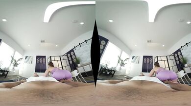 Massage, footjob and cowgirl ride in VR