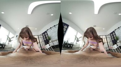 Massage, footjob and cowgirl ride in VR