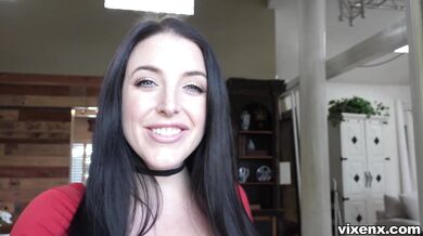 Angela White fucks in the comfort of her home
