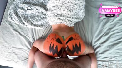 Local slut gives away her pussy on Halloween