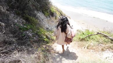 Brother's wife Cami Strella takes me to nude beach where she cheats on her husband