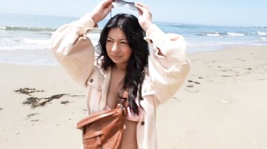 Brother's wife Cami Strella takes me to nude beach where she cheats on her husband