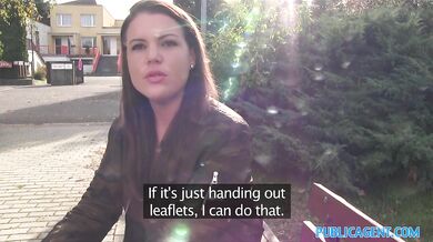 Public Agent - Sexy student creampied outdoors