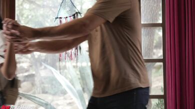 NEW SENSATIONS - College girl fucks her friend se he cum in her vagina while dad is home