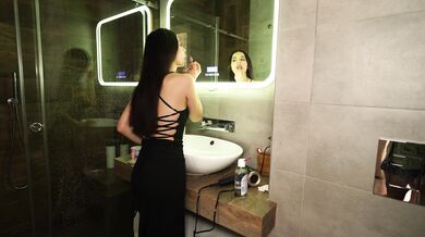 She cheats on her stepbrother while preparing for date with her boyfriend