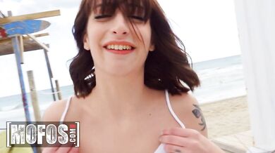 MOFOS - Hot babe anally fucked in public