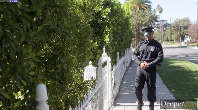 Amber teases real black cop to fuck her