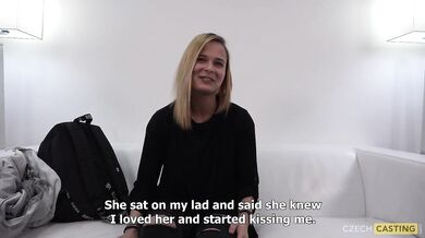 Girls sharing cock at casting