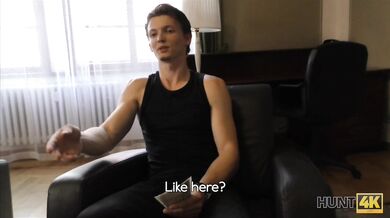 Poor guy has to watch his girlfriend's amazing sex for money