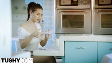 Lana Rhoades and her first double penetration