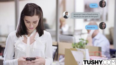 Lana Rhoades and her first double penetration