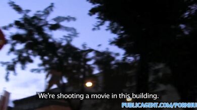 Bubble butt brunette takes strangers anaconda in her pussy