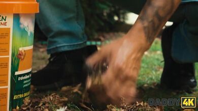 Girlfriend helping him ease the pain