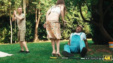 Girlfriend helping him ease the pain