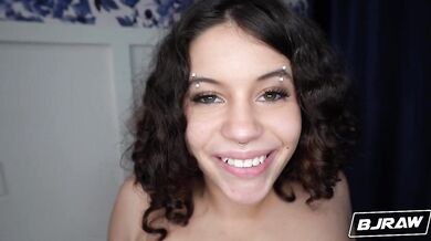 Nicole Luva takes his whole cock into her mouth