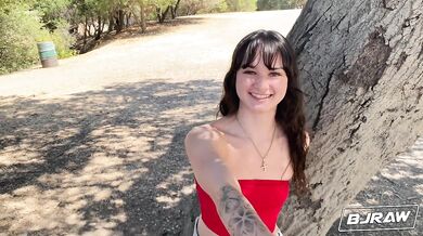 Remi Raw wraps her lips around a big dick