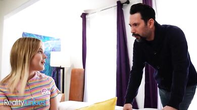 Petite Girl Seduces Her Stepdad Into Taking Off Her Clothes And Fucking Her Hard