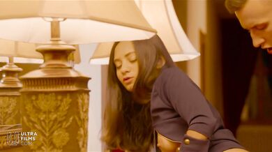 Amazing brunette girl Shrima Malati fucking a stranger in a hotel corridor