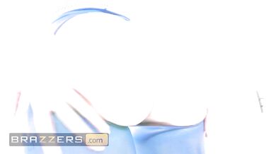 Lana Rhoades will use her throat, pussy, ass and feet to satisfy herself