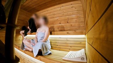 Sauna Teasing And Play