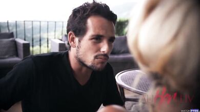 Lesbian passion by the waterfall