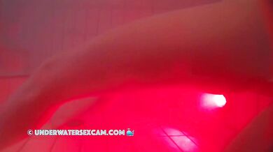 French Teen 18+ Masturbates With The Jet Stream Underwater In A Public Sauna Pool