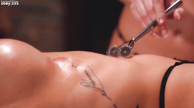 Playful redhead makes out with married couple