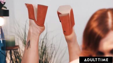 ADULT TIME - MILF Kell Fire secretly fucks her stepson's best friend after he catches her squirting!