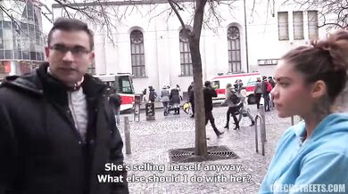 Czech street gypsy fucking for quick money