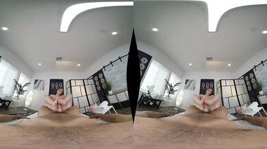 Massage, footjob and cowgirl ride in VR