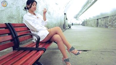 Girl Thao masturbates in public