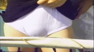 Sex during a tennis match in vintage porn