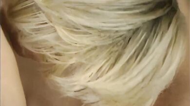 Two blondes help each other to orgasm