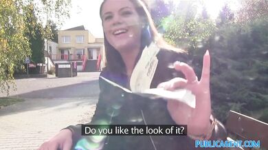 Public Agent - Sexy student creampied outdoors