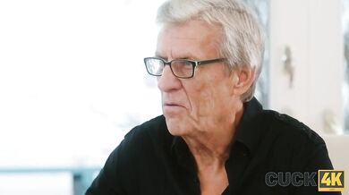 My old friend can't satisfy his busty horny wife