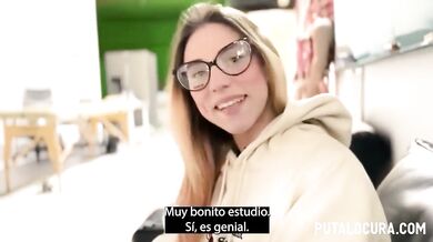 Teen latina Dalila Dark fucks old guy