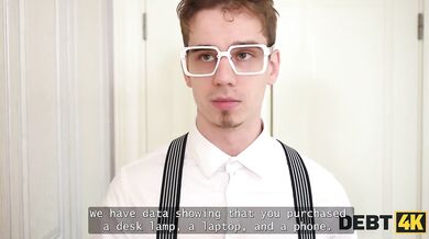 DEBT4k - Hot debtor Polly Yangs dances for two debt collectors and then gets fucked