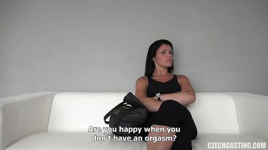 Eighteen-year-old amateur Aneta from Ostrava at casting