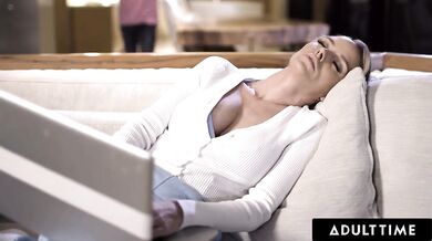 ADULT TIME - MILF Pristine Edge stays up all night thanks to her stepson's desire to fuck