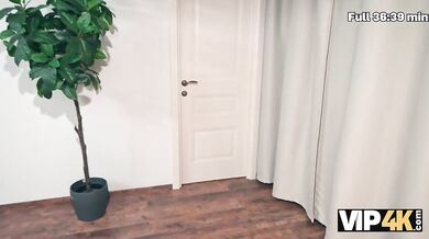 VIP4K - Dirty debtor with small natural tits pays off debt with her tight pussy and ass