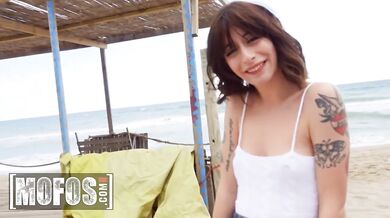 MOFOS - Hot babe anally fucked in public