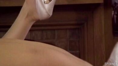 Oral action with hot brunette in vintage porn