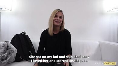 Girls sharing cock at casting