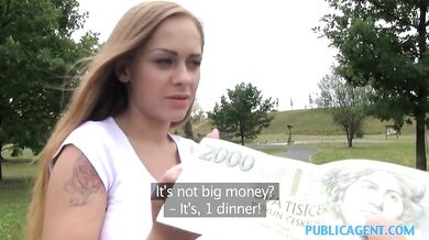 Petite Russian with great tits takes cock for cash