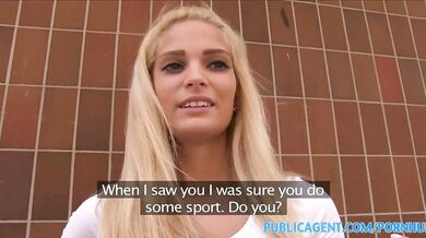 Hot blonde with fine ass fucked in underground car park