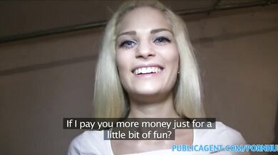 Hot blonde with fine ass fucked in underground car park