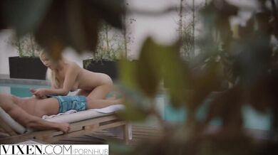 Naughty blonde fucks her sister's boyfriend to make her jealous