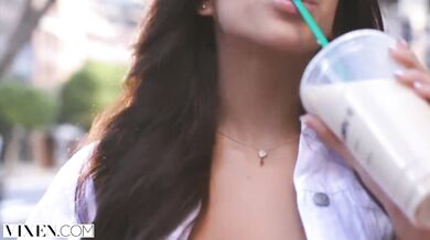 Beautiful Hooks Up With Her Fantasy Giant Cock